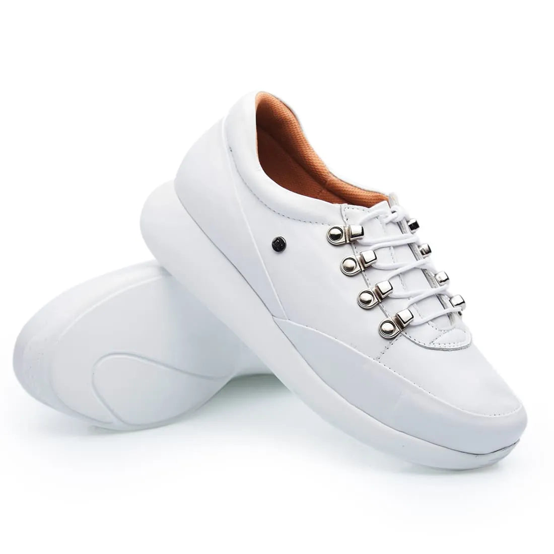 Compre 1 Leve 2 - Tênis Doctor Shoes Couro 1401 Branco Ortopédico